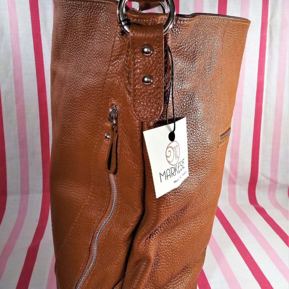 ✨ SOLD ✨ Gorgeous Markese Italian Leather Handle or Shoulder Bag NEW w/Tag! - Picture 8 of 16